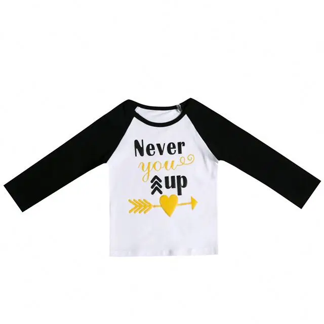 
2018 Hot Selling New Designs Autumn Baby Girl Long Sleeve Cartoon Letter Printed Shirts 