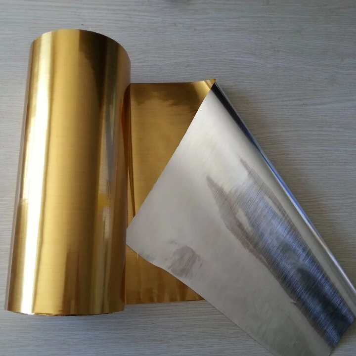 Silver or Gold brushed aluminum metallized PET film for refrigerator doors