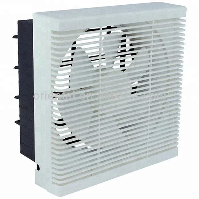 Wall mount plastic exhaust fans with front grill and louver shutters
