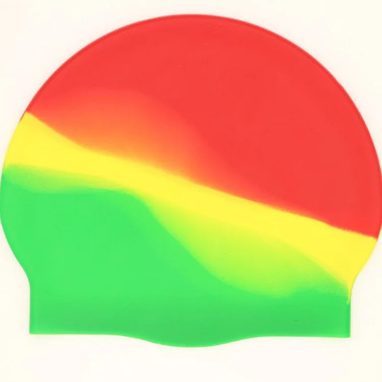 
Manufacture Sports Multiple Colors Swirl Colors Silicone Mixed Colors Swim Caps 