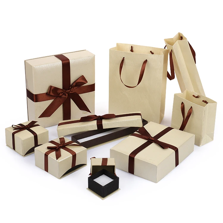 High quality handmade square or rectangle bracelet jewelry packing box  ribbon necklace ring  upper and lower jewelry box