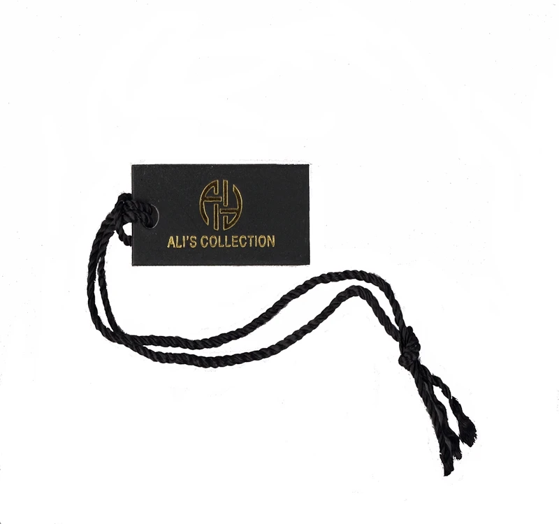 Hot Selling Custom Design Printing Logo Clothing Garment Jeans Hang Tag with String and Eyelet