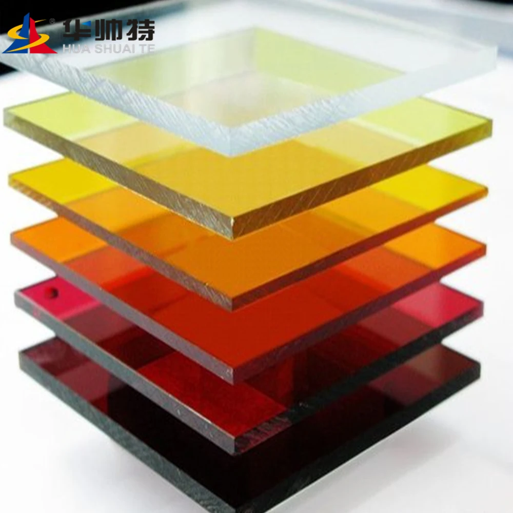 HUASHUAITE Factory Manufacturers 2mm to 50mm Color 4x8 Feet 5mm Thickness Acrylic Sheet Pmma Panels
