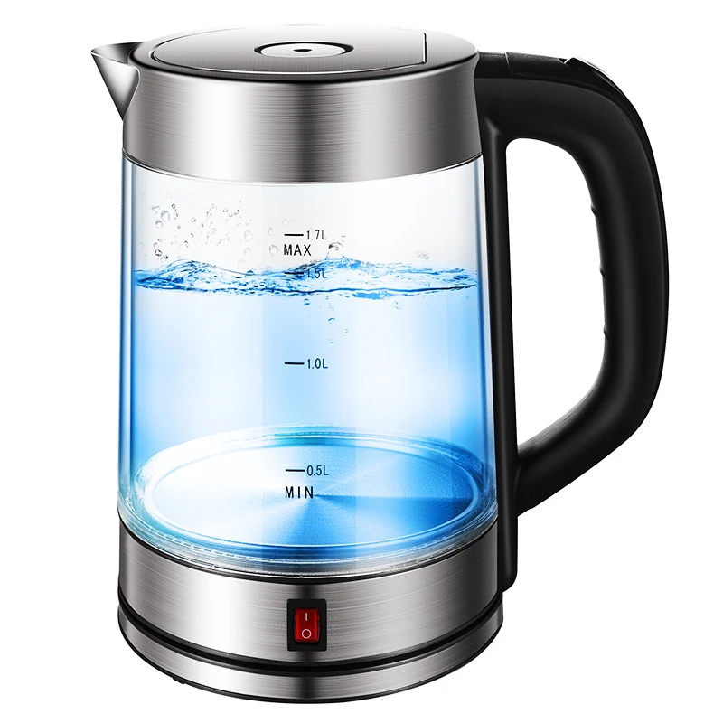 Home Appliances 1.7L Keep warm Electric Kettle Double Wall Glass Tea maker  Electric Tea Kettle