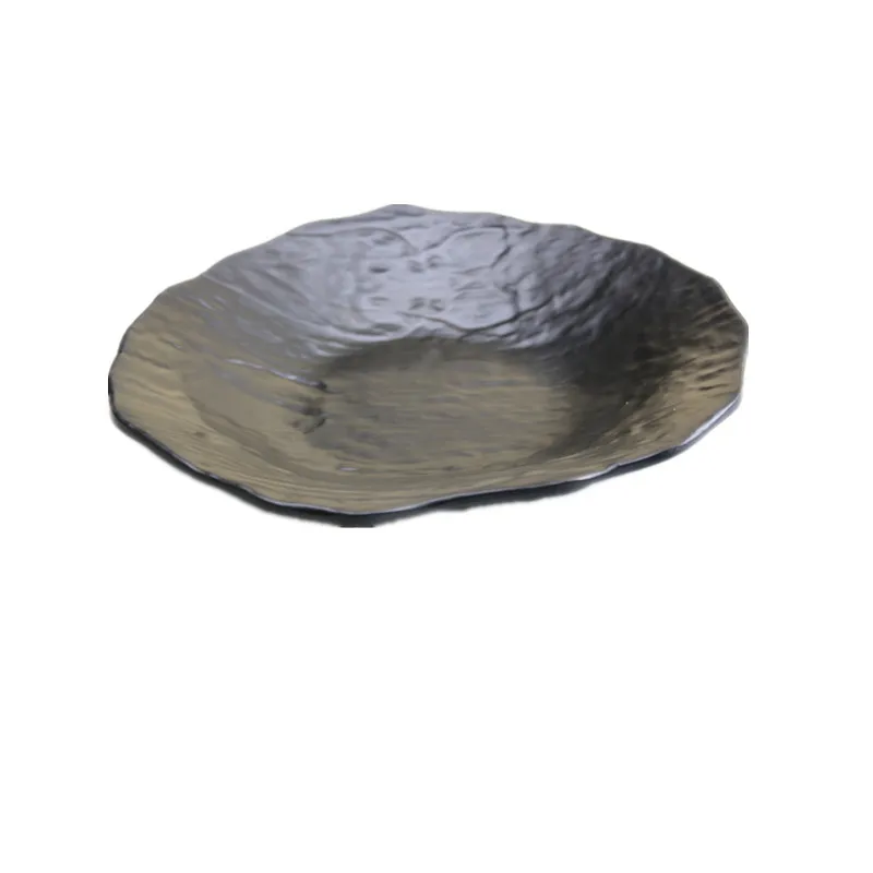 Unbreakable Buffet/BBQ Manufacturer Melamine Black Plates For Restaurant