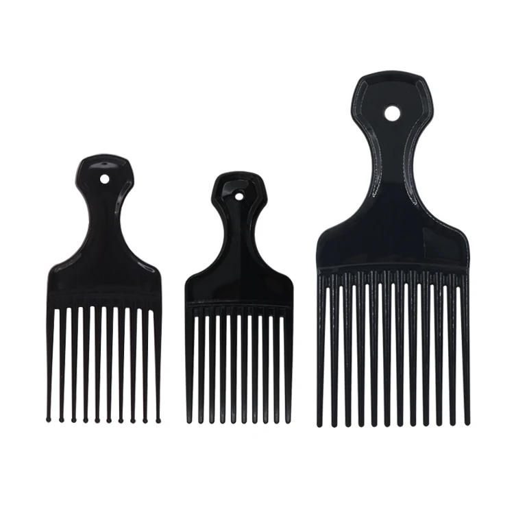 Парикмахерские парикмахерские маленькие пластиковые индивидуальные расческа для волос с принтом афро расческа