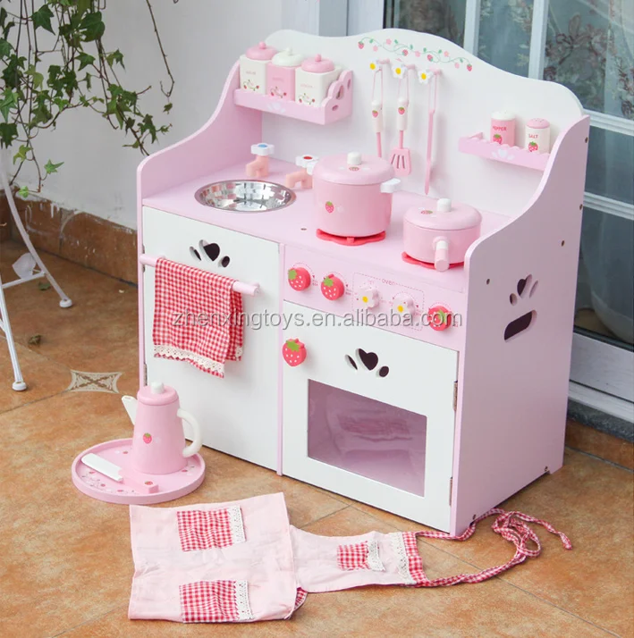 
Cute japanese designs wood kids kitchen set toy 
