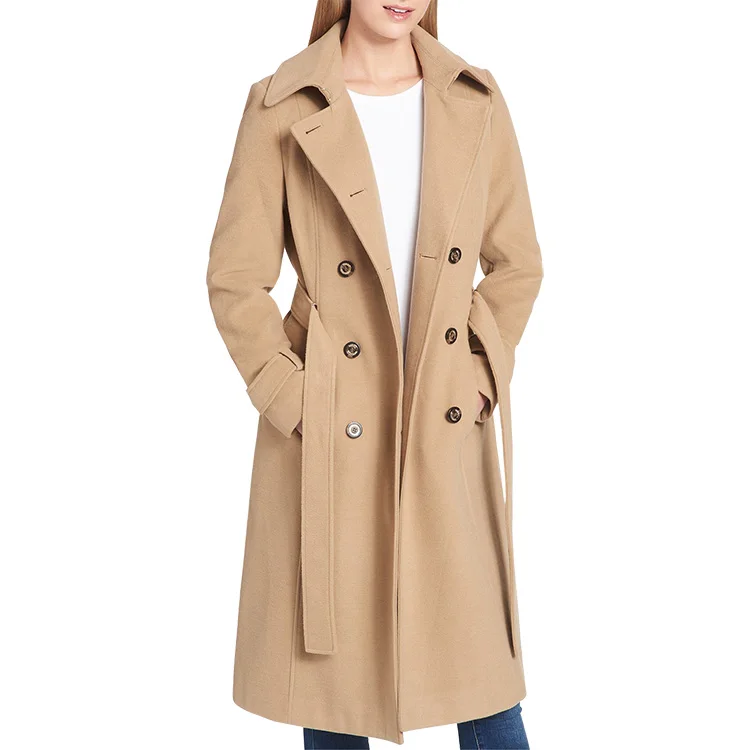 Direct Sale Custom Fashion High Quality Women Trench Ladies Long Coat Design