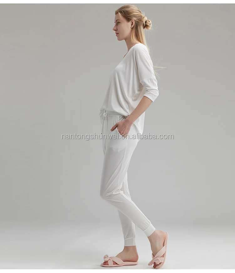hot sale soft women pajamas high quality leisure modal wear sleep wear sets