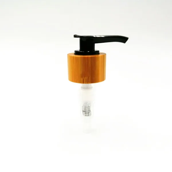 Up-down lock system bamboo lotion pump for cosmetic packaging on bottle