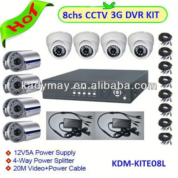 профессиональные системы видеонаблюдения,хорошее видеонаблюдения инфракрасные dvr камеры 8 гл час. 264 dvr системы комплект