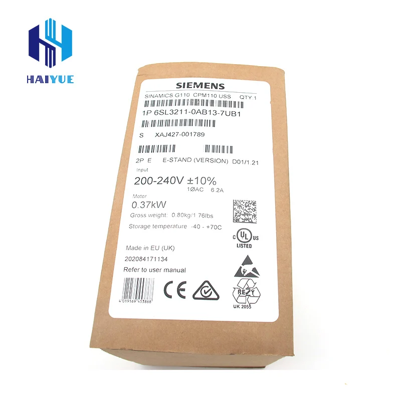 100% new and original SIEMENS G110 frequency inverter 6SL3211-0AB13-7UB1