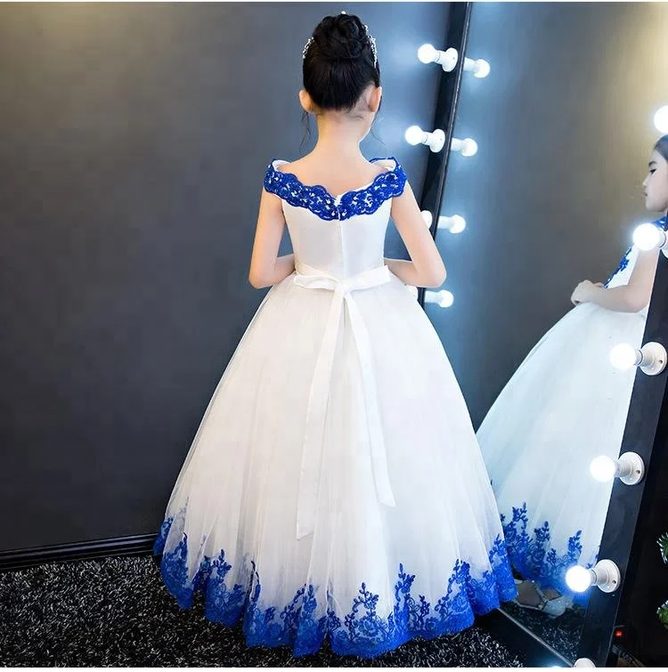 new summer kids flower wedding dress party wear lace fairy flower girls dresses