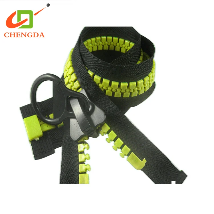 CHENGDA March Expo Finish Open End 15# Big Size Large Teeth Resin Plastic Zip Zipper