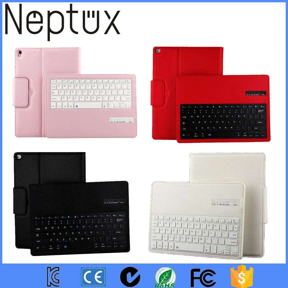 Съемный Магнитно Беспроводная Bluetooth Клавиатура PU Случае Смарт-Чехол Для iPad Pro 12.9
