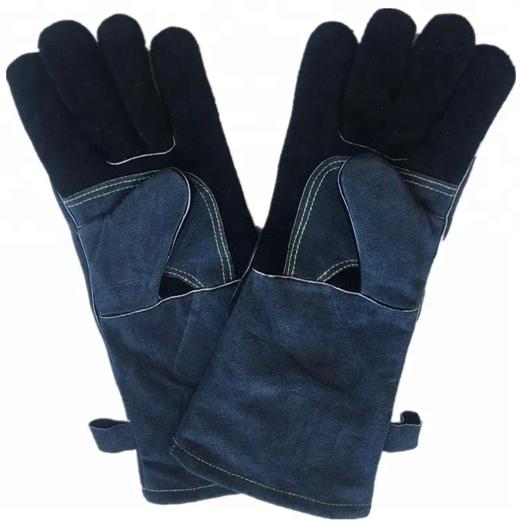 cow leather heated bbq gloves waterproof