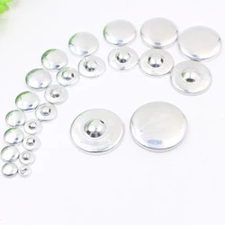 Different size shank aluminium fabric covered button moulds blank pin with iron wire back