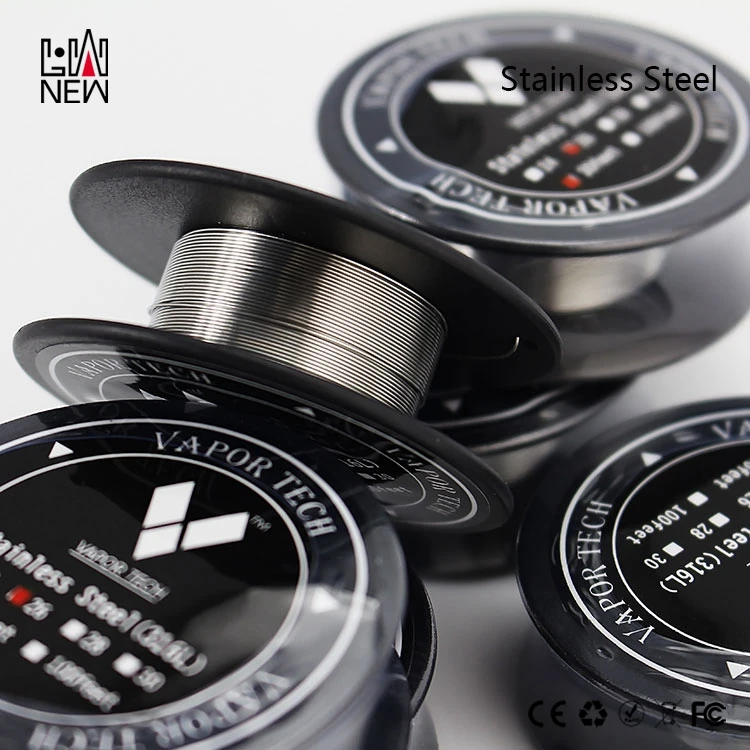 
High quality spool 316L ss wire E cig atomizer parts diy coil S316 wire stainless steel wire rda accessories 
