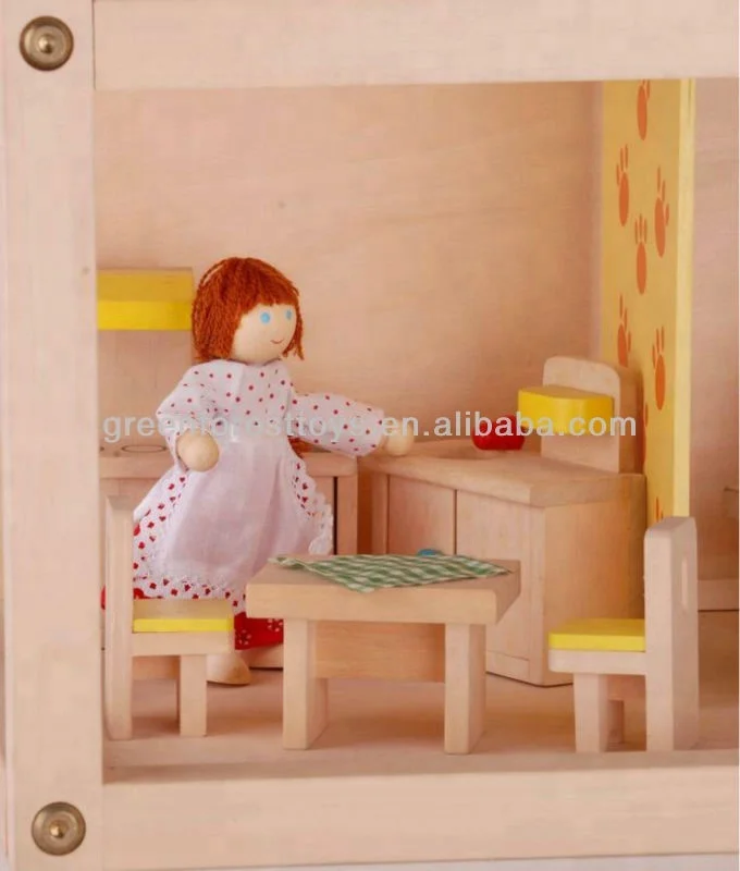 New Style Top Selling Two-Story Miniature Houses For Sale Wooden Doll House