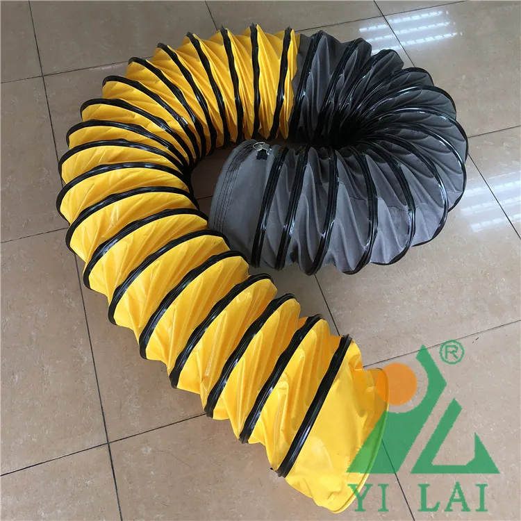 350mm diameter high quality spiral pvc ventilation flexible air duct hose