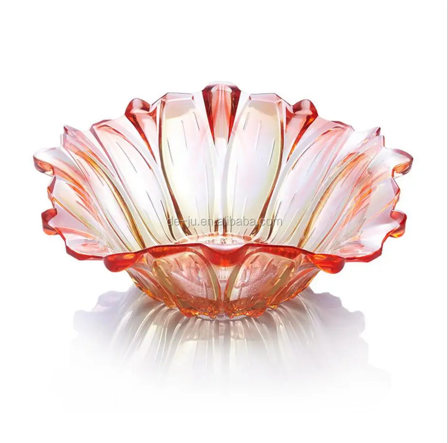 Quality acrylic resin handmade salad bowl European Deep Crystal Glass Fruit Bowls