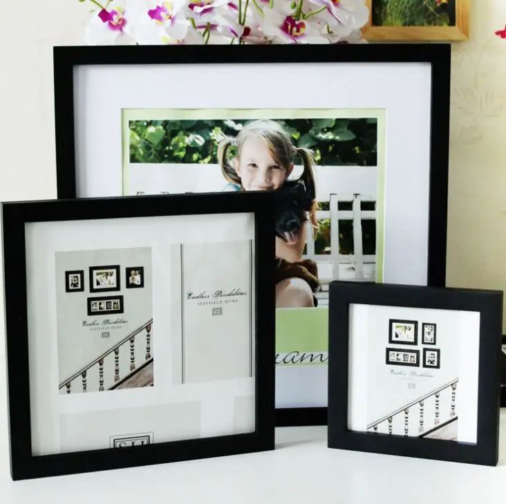 Custom Picture Frames Square Wood Photo Frame