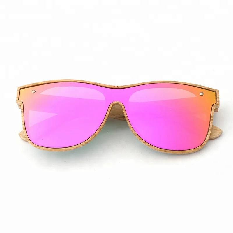 2022 Cheap Price Eyewear One Piece Lens Wooden Cat 3 UV400 Shades Polarized Sunglasses