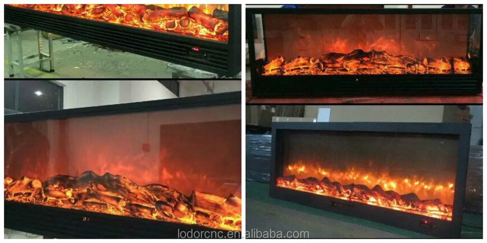 1500mm recessed /embedded  electric generator fire place as TV stand