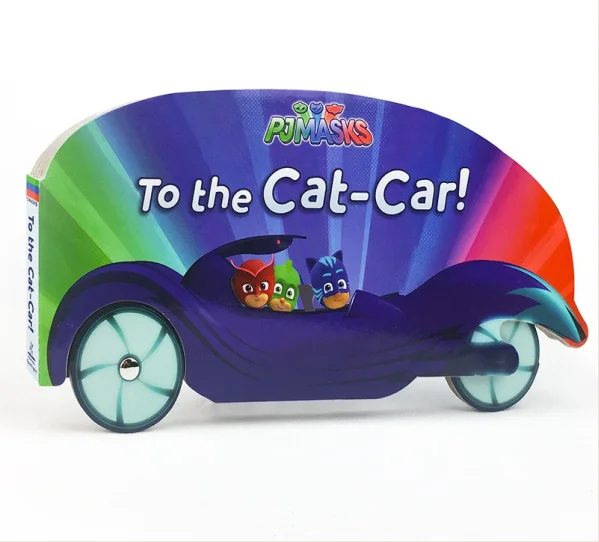 Kids English short story book with car shape design