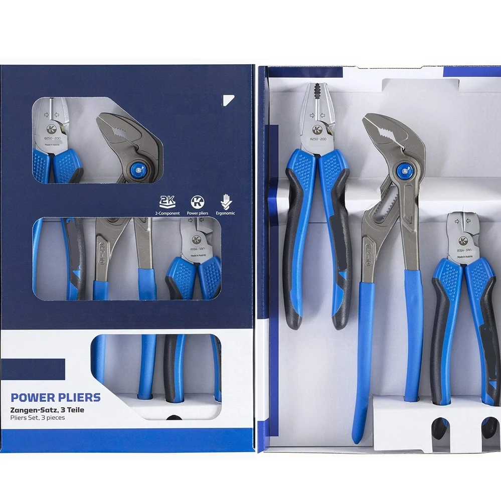 3 шт. Кованный штык плоскогубцы Набор поршней включая комбинированные плоскогубцы бокорезы диагональные плоскогубцы и трубный ключ с windoq цветная упаковочная коробка