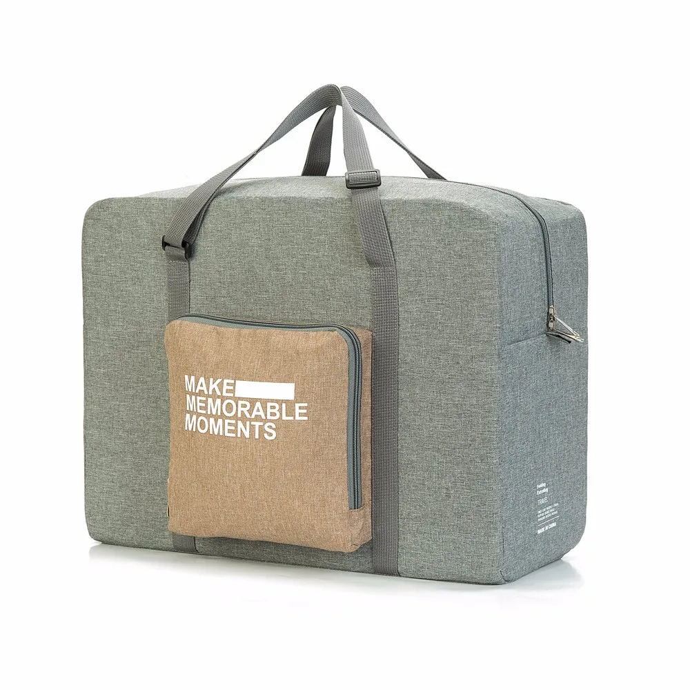 Wholesale customized duffle bag large capacity foldable canvas tote bag for traveling