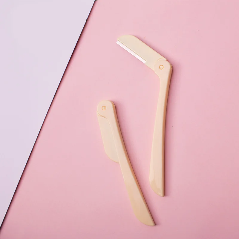 NATINA wholesale hot sale 2PC Safe Eyebrow Razors Blade Makeup Shaver Knife Eyebrow Trimmer