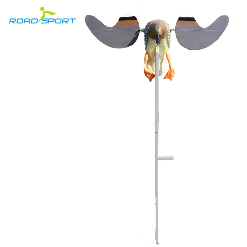 Plastic motorized female flying duck decoys with movable wings