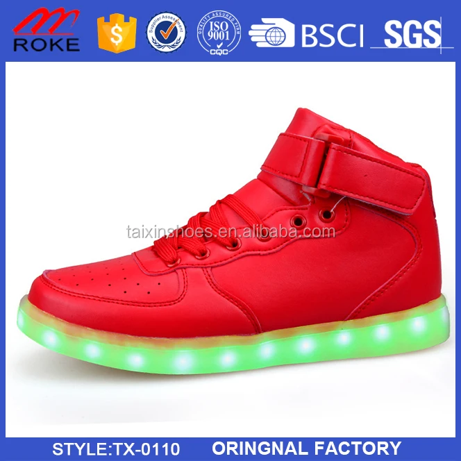 Popular High Top Led Dance Shoes Men And Women Light Up Shoes