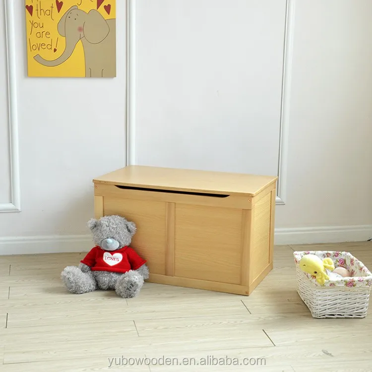 hotsale wooden storage box children wooden toy chest with cover contenitori grandi porta oggetti