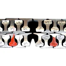 QU100/KP100 Crane Rail with weldable rail clamp and rubber pad