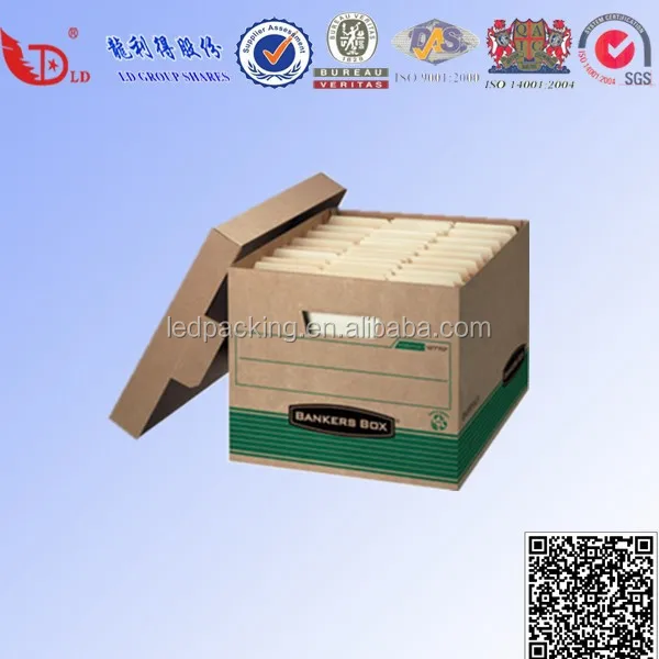 Bankers foldable Box STOR/FILE Storage Box White/Blue 12ct FEL 00703