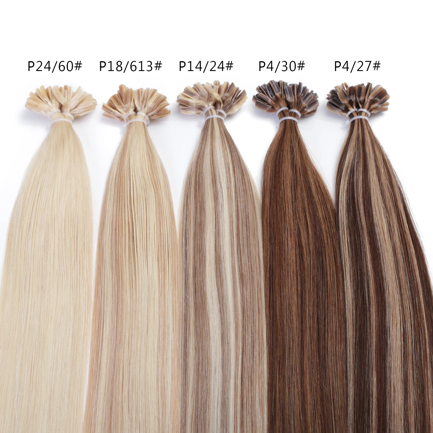 
K.SWIGS Pre-Bond U Tip Human Hair Karetin Nail Tip Hair Extensions 