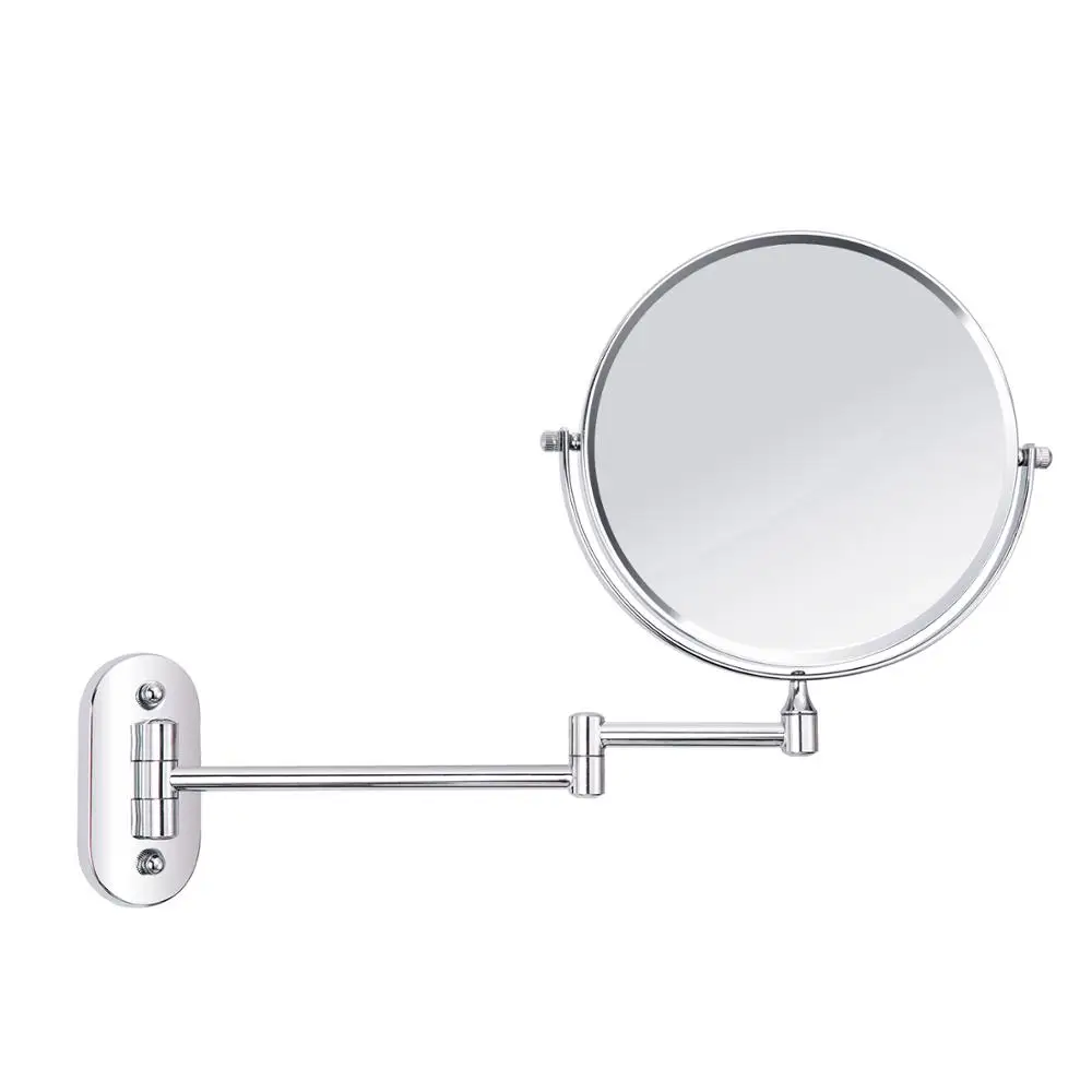 Складный круглый двойные рычаги 2 сторонняя увеличительное настенный зеркало для бритья для мужчин