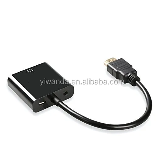 Gold-Plated HDMI to VGA HD1080P HDMI to VGA Adapter Converter Male to Female adattatore hdmi With 3.5mm Audio Port Cable