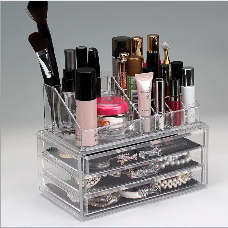 Cosmetic Organiser Holder Case Transparent Acrylic Makeup Brush Storage