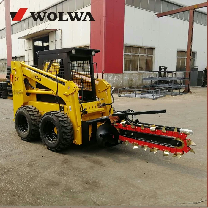 chinese skid steer loader with trencher attachments  on sale