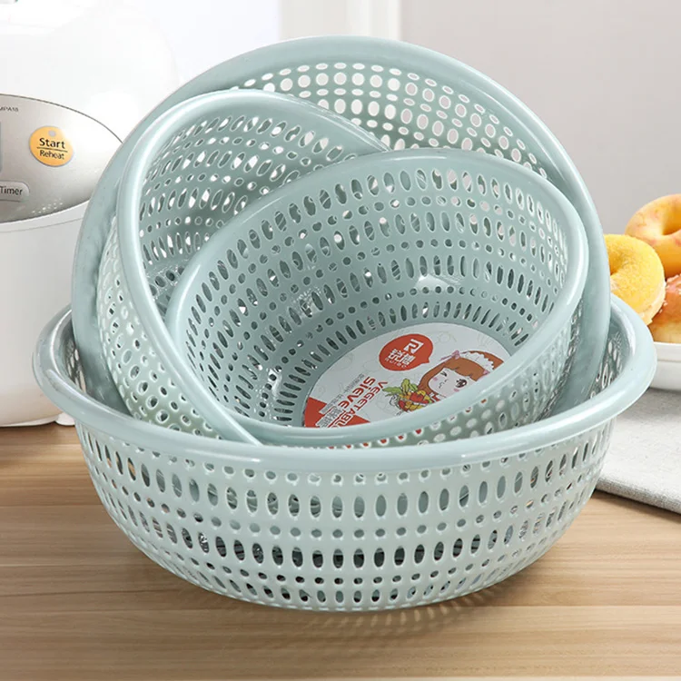 Plastic Round Washing Basket,Fruit Vegetable Plastic  storage Basket Kitchen storage basket