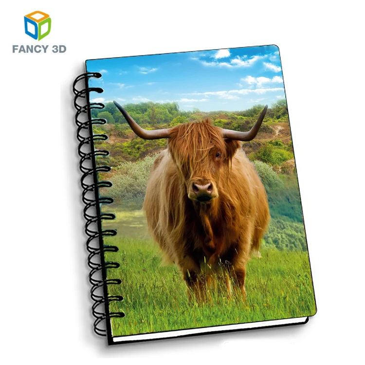 New Products Design Your Own Logo 3D Floral Paper Fabric Cover Notebook For Prize