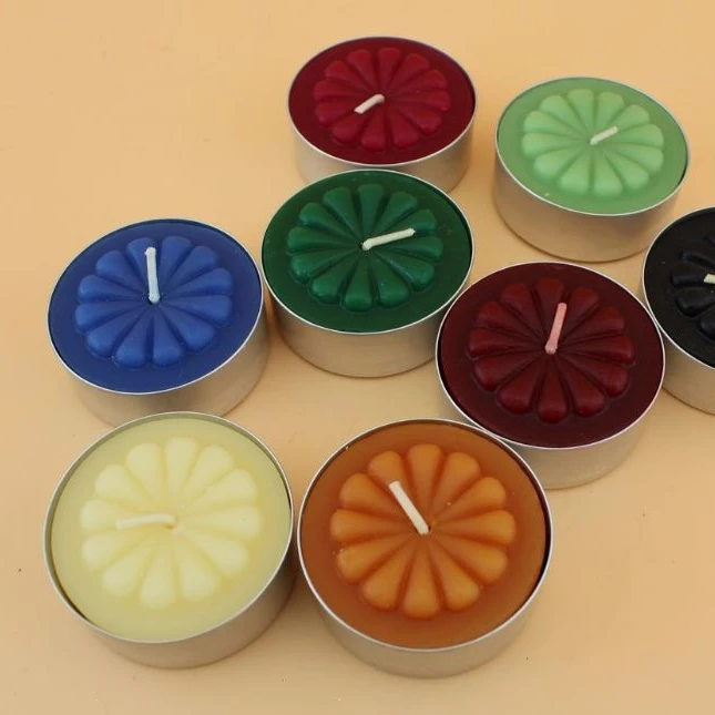 cheap scented candles two wicks birthday white tealight candles with paraffin wax TT1012