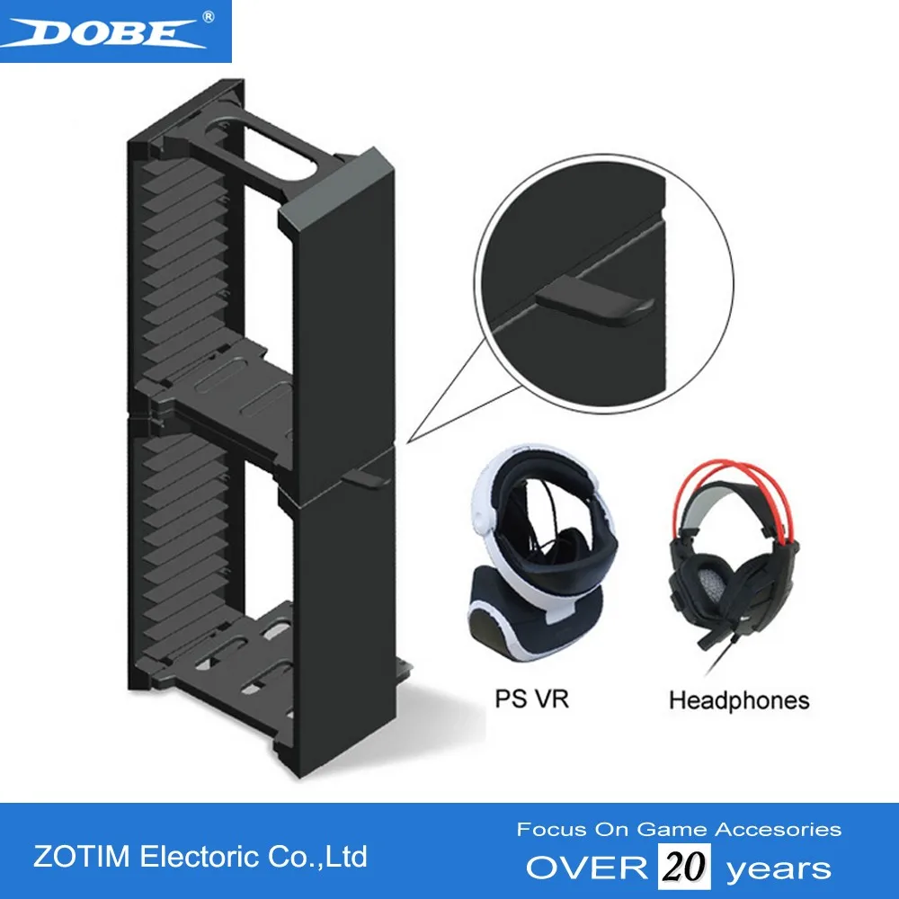 
PS VR Holder and Double Games CD Stand For PS4 / PRO / SLIM / XBOX ONE / PC 