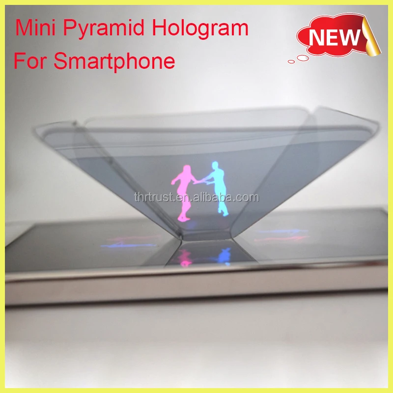 3d hologram advertising holographic acrylic pyramid display projector