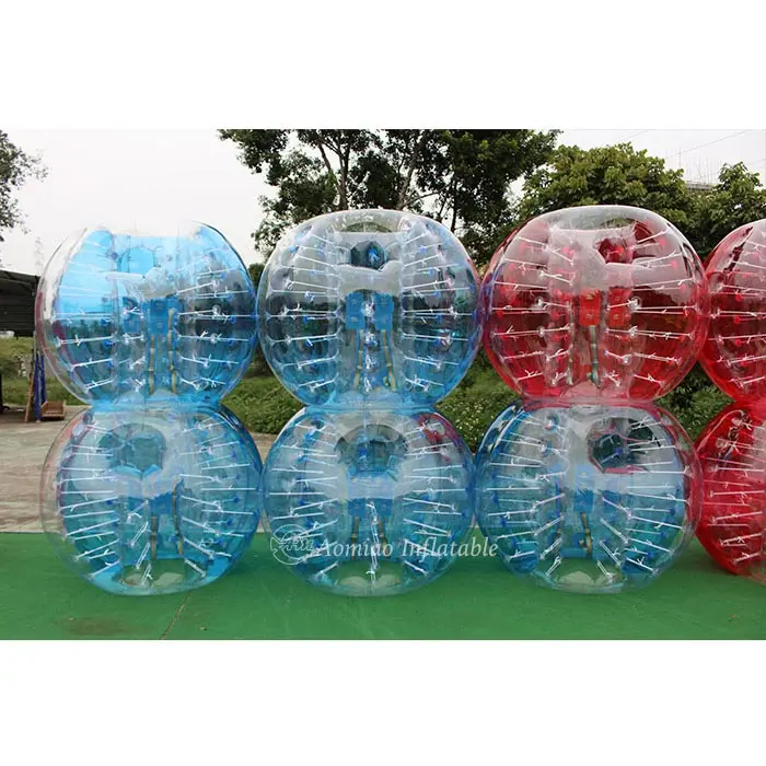 Half Red/ Blue Inflatable Bumper Bubble Soccer Ball With Window