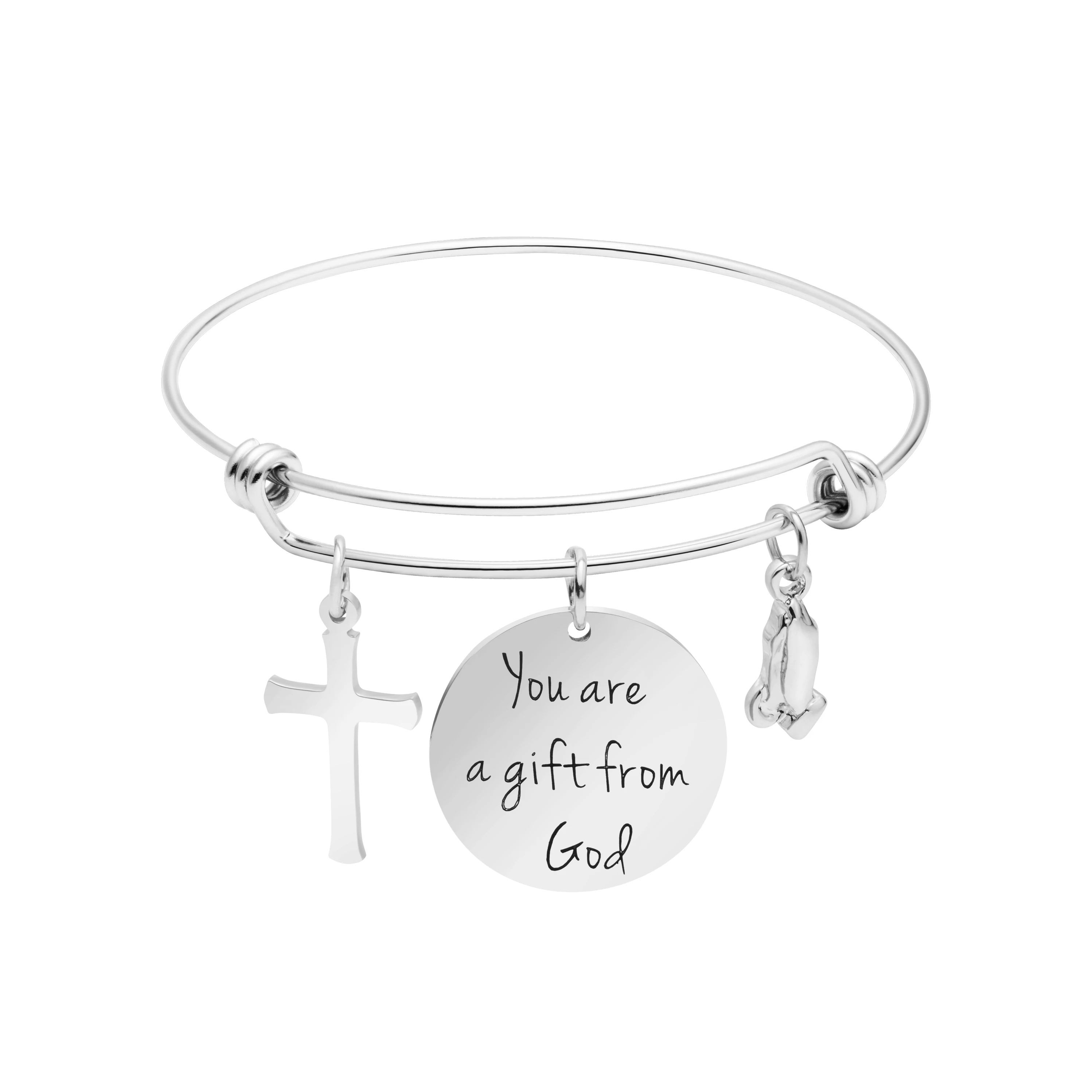 925 Silver Bracelet Expandable Jewelry Pendant Women Heart Bracelet