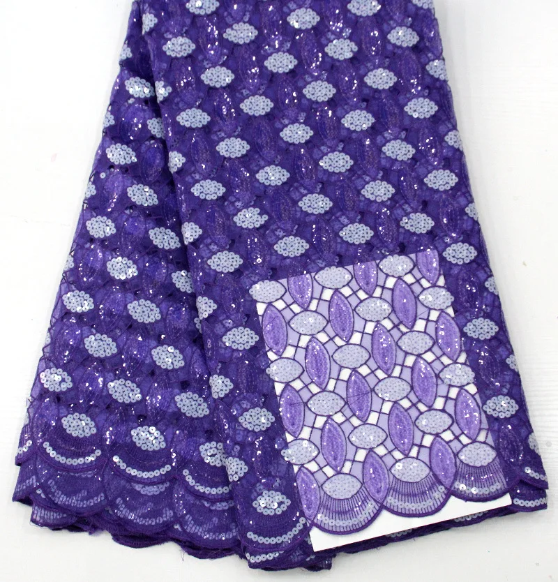 Wholesale Organza Sequin Lace Fabric with Stones 100% Polyester African Embroidery Lace For Wedding Dress